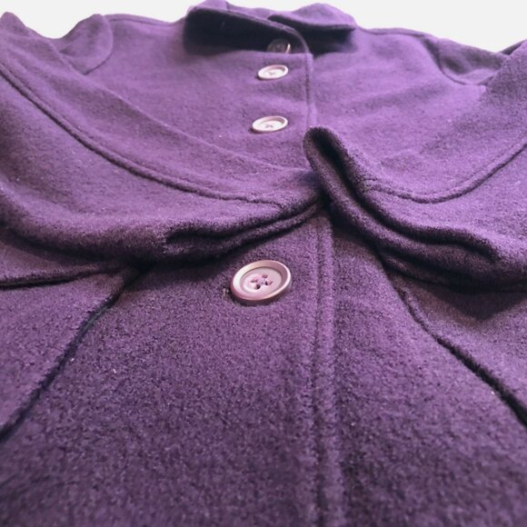 LL Bean PXL Petite XL Jacket unlined Italian boild 100% wool Barn Coat Bellandi - Picture 2 of 12